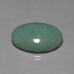 Aventurina verde natural 28,80ct, corte oval, opaco