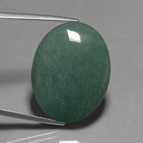 Aventurina verde natural 34,41ct, corte oval, opaco