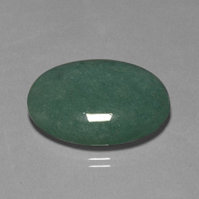 Aventurina verde natural 34,41ct, corte oval, opaco