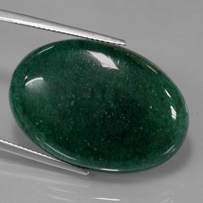 Aventurina Verde Natural 34.82ct, Corte Oval, Translúcido
