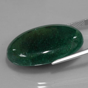 Aventurina Verde Natural 34.82ct, Corte Oval, Translúcido
