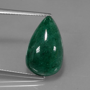 Aventurina verde natural 11,45ct, formato de pêra, translúcido