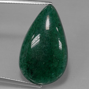Aventurina verde natural 18,06ct, formato de pêra, translúcido