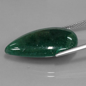 Aventurina verde natural 18,06ct, formato de pêra, translúcido