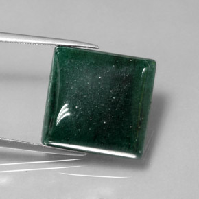Aventurina verde natural 19,54ct, quadrado, translúcido