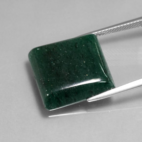 Aventurina verde natural 19,54ct, quadrado, translúcido