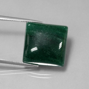 Aventurina verde natural 17,44ct, quadrado, translúcido