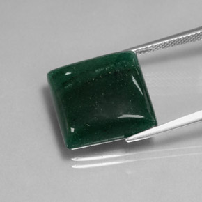 Aventurina verde natural 17,44ct, quadrado, translúcido