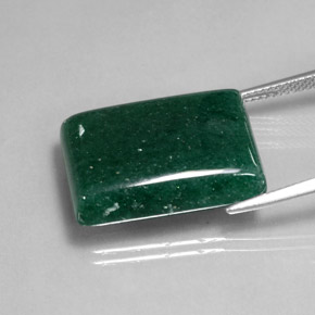 Aventurina verde natural 20,33ct, baguete, translúcido