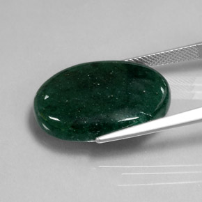 Aventurina verde natural 19,10ct, corte oval, translúcido