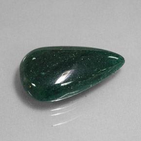 Aventurina verde natural 19,04ct, formato de pêra, translúcido