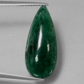 Aventurina verde natural 10,46ct, formato de pêra, opaco