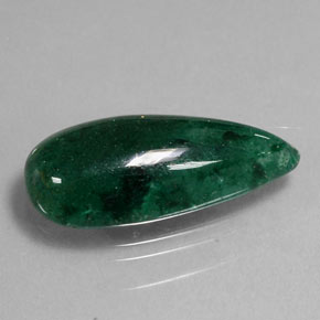 Aventurina verde natural 10,46ct, formato de pêra, opaco