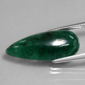 Aventurina verde natural 10,46ct, formato de pêra, opaco
