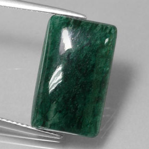 Aventurina verde natural 11,84ct, baguete, opaco