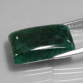 Aventurina verde natural 11,84ct, baguete, opaco