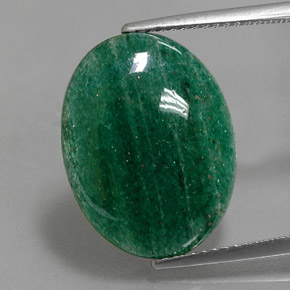 Aventurina verde natural 9,17ct, corte oval, translúcido