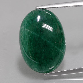 Aventurina verde natural 10,36ct, corte oval, translúcido