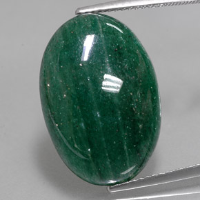 Aventurina verde natural 14,64ct, corte oval, translúcido