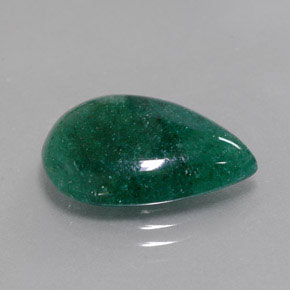 Aventurina verde natural 7,95ct, formato de pêra, translúcido