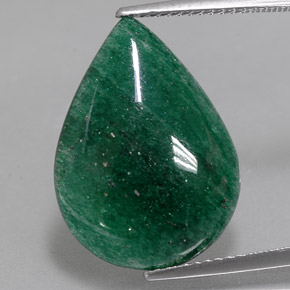 Aventurina Verde Natural 9.81ct, Formato de pêra, Translúcido