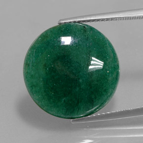 Aventurina Verde Natural 12.28ct, Corte Redondo, Translúcido