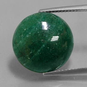 Aventurina Verde Natural 11.46ct, Corte Redondo, Translúcido