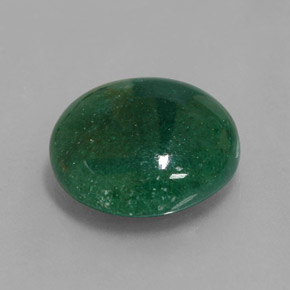 Aventurina verde natural 11,75ct, corte redondo, translúcido