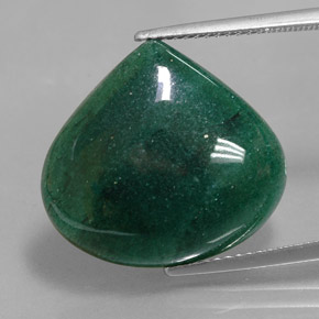 Aventurina Verde Natural 14.93ct, Formato de pêra, Translúcido