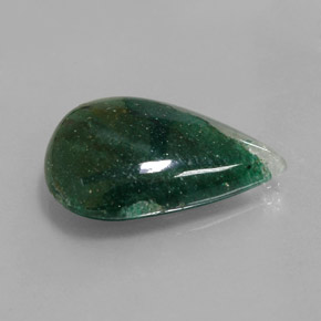 Aventurina verde natural 12,71ct, formato de pêra, translúcido