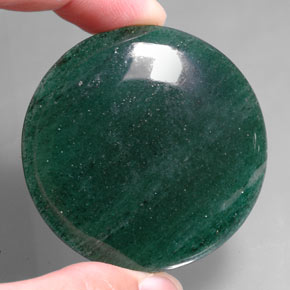 Aventurina verde natural 93,74ct, corte redondo, translúcido