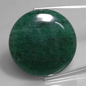 Aventurina verde natural 71,30ct, corte redondo, translúcido