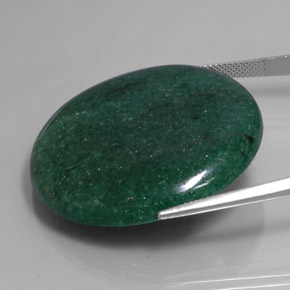 Aventurina verde natural 71,30ct, corte redondo, translúcido