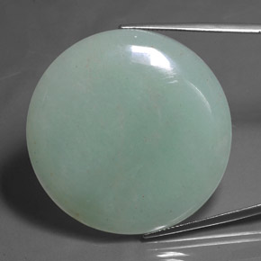Aventurina verde natural 82,68ct, corte redondo, translúcido