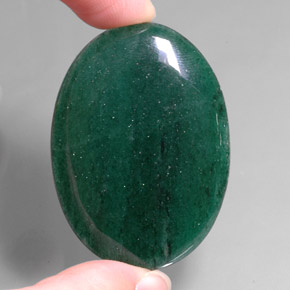 Aventurina verde natural 64,60ct, corte oval, translúcido