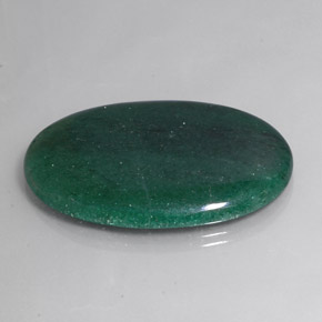 Aventurina verde natural 64,60ct, corte oval, translúcido