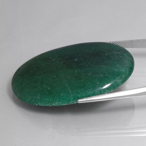 Aventurina verde natural 64,60ct, corte oval, translúcido