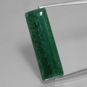 Aventurina verde natural 16,88ct, baguete, translúcido