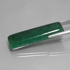 Aventurina verde natural 16,88ct, baguete, translúcido