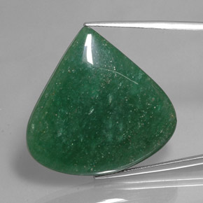 Aventurina Verde Natural 49.57ct, Formato de pêra, Translúcido