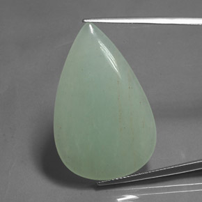 Aventurina verde natural 23,01ct, formato de pêra, translúcido