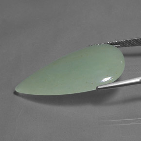 Aventurina verde natural 23,01ct, formato de pêra, translúcido