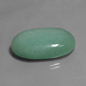 Aventurina verde natural 33,49ct, corte oval, opaco