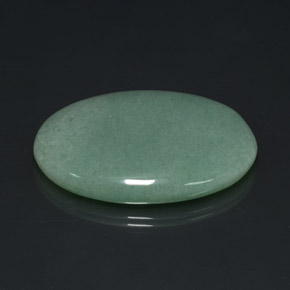 Aventurina verde natural 80,23ct, corte oval, opaco