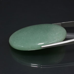 Aventurina verde natural 80,23ct, corte oval, opaco