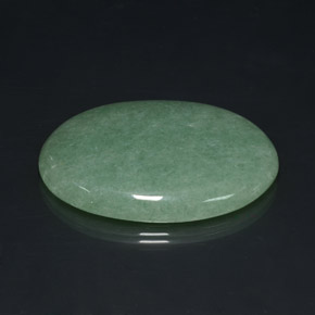 Aventurina verde natural 90,47ct, corte oval, opaco
