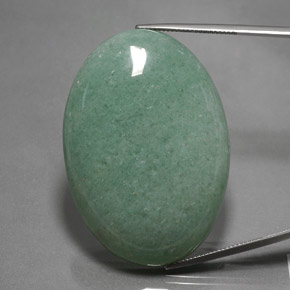 Aventurina verde natural 112,70ct, corte oval, opaco