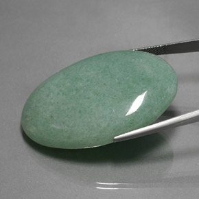 Aventurina verde natural 112,70ct, corte oval, opaco