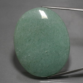 Aventurina Verde Natural 61.96ct, Corte Oval, Opaco