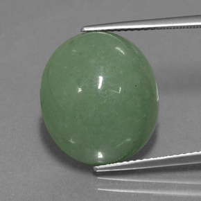 Aventurina Verde Natural 16.76ct, Corte Oval, Translúcido